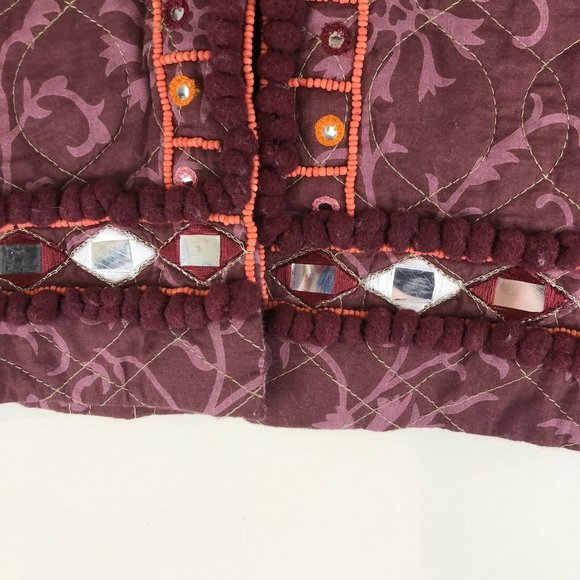 Guess Liberty Embroidered Quilted Mirrored Jacket - Picture 3 of 4